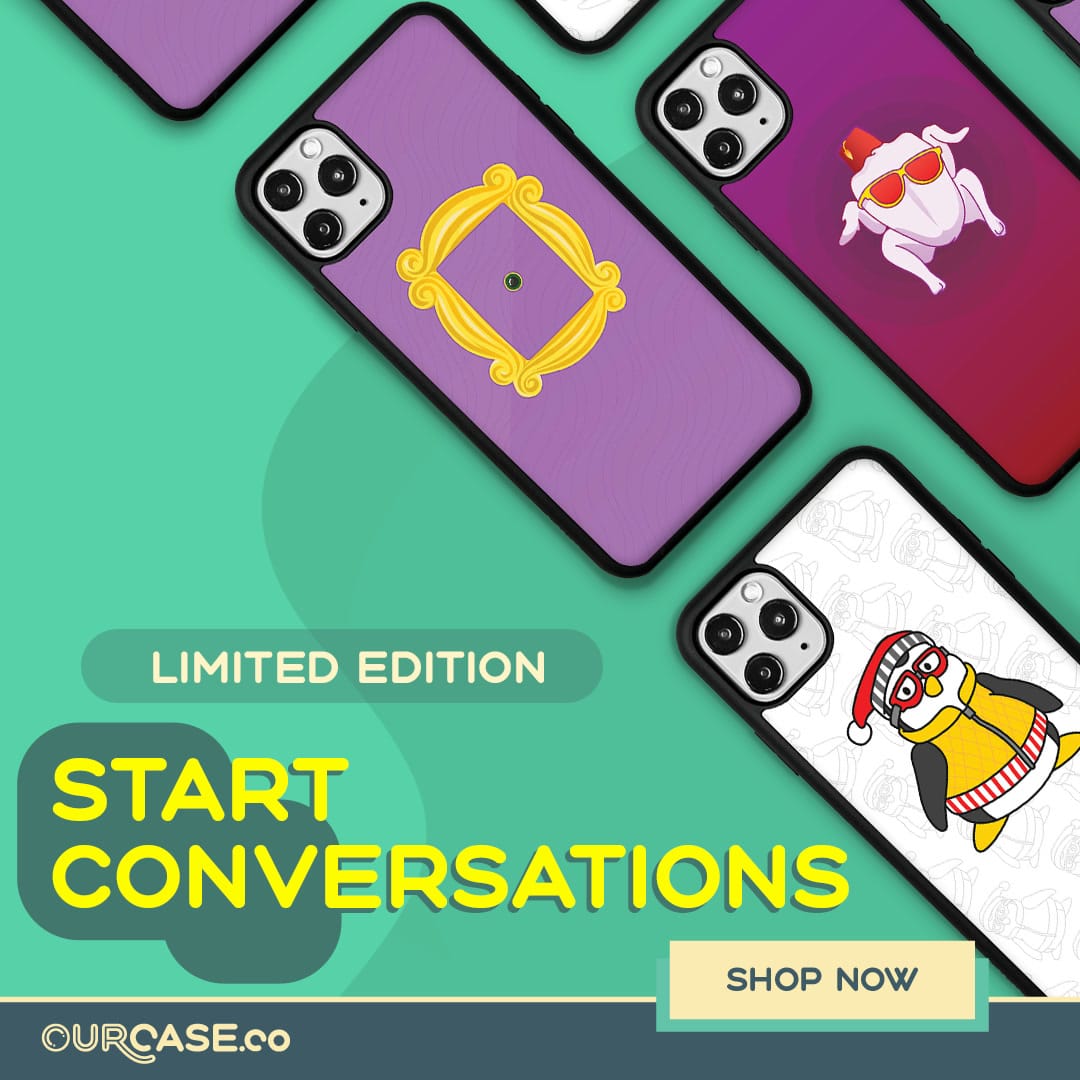 Friends collection campaign post — start conversations, limited edition