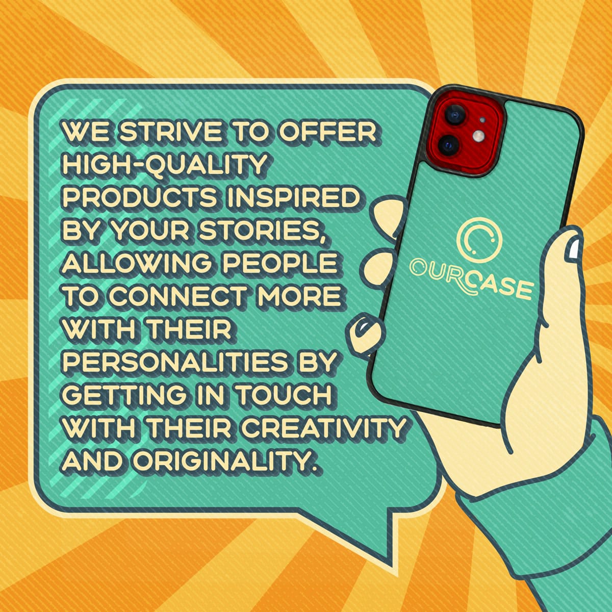 Post — we strive to offer high-quality products inspired by your stories, so people connect with their personalities through creativity and originality