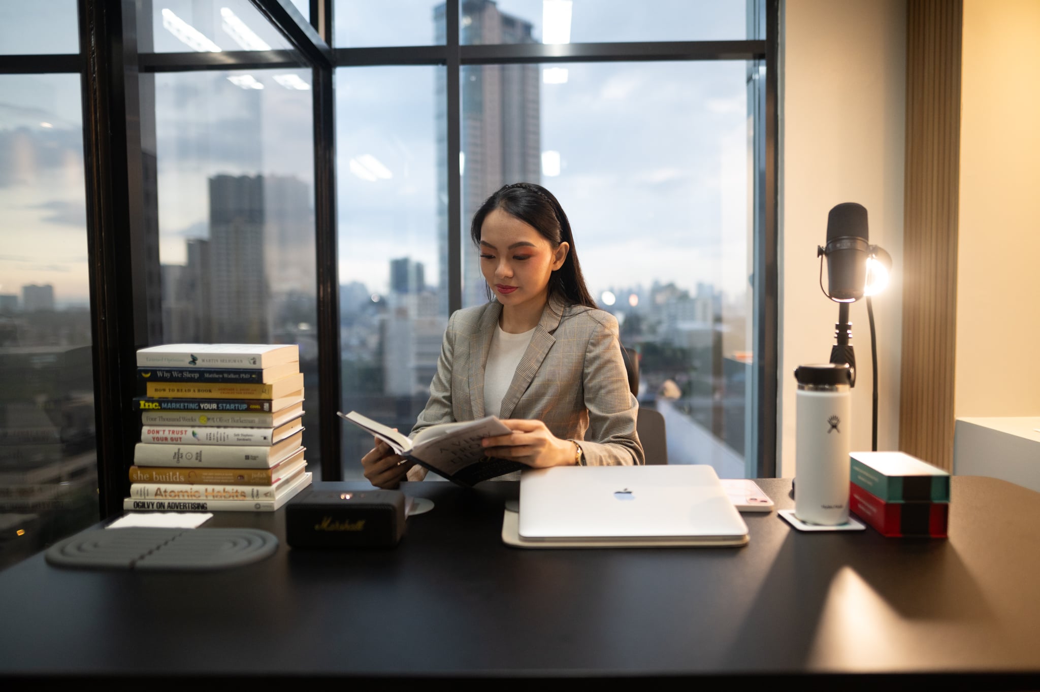 Wide still — at work, natural light